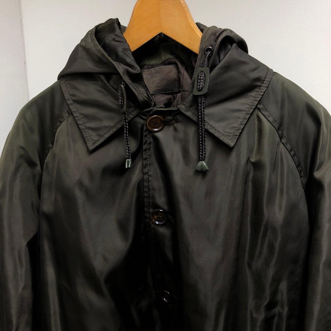 90s PRADAコート　ヴィンテージコートx インナーベスト付き　難あり！