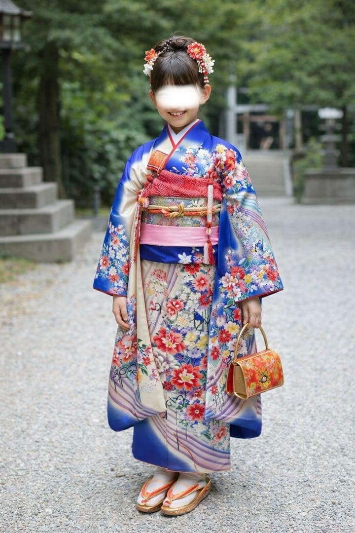 七五三 着物セット 7歳 10歳 ふくら雀 古典柄 ハーフ成人式 十三詣り
