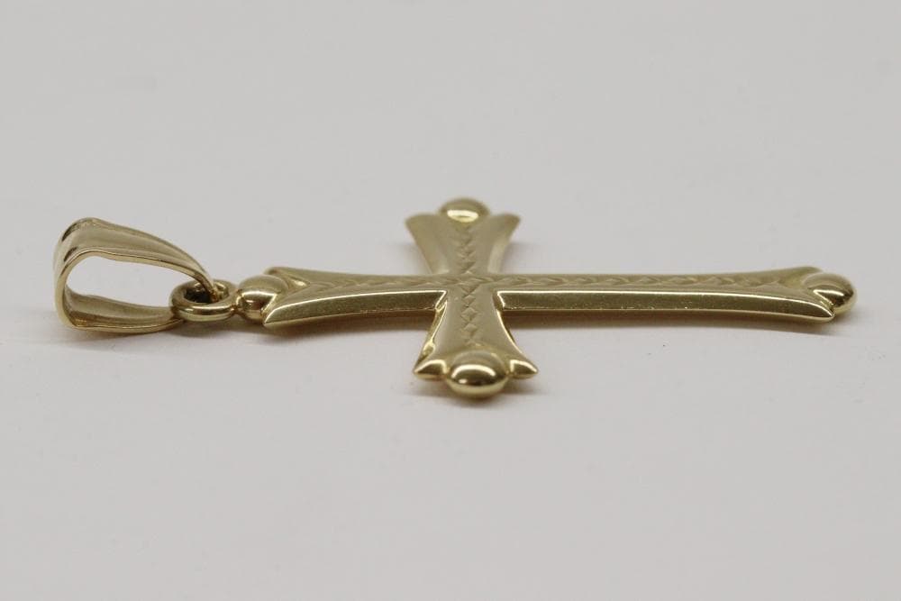 K18　クロス　ペンダントトップ　約1ｇ　十字架型　18金　ゴールド
