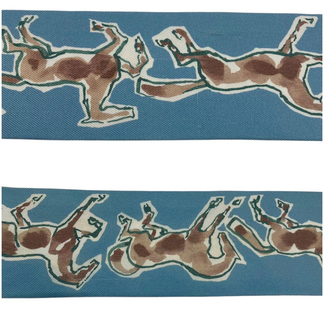 ⭐️良品⭐️ エルメス ツイリー 自由の馬 スカーフ ブルー シルク