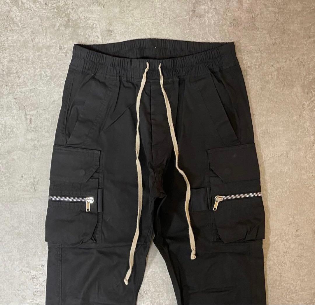 パンツ 24AW Rickowens MASTODON CARGO / BLK 48