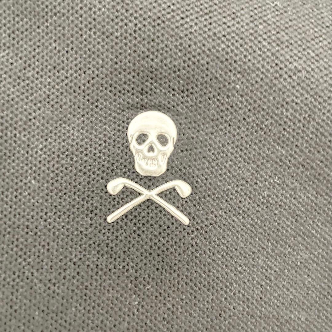 美品✨マークアンドロナ　長袖ポロシャツ　ゴルフウェア　ブラック　Lサイズ　スカル