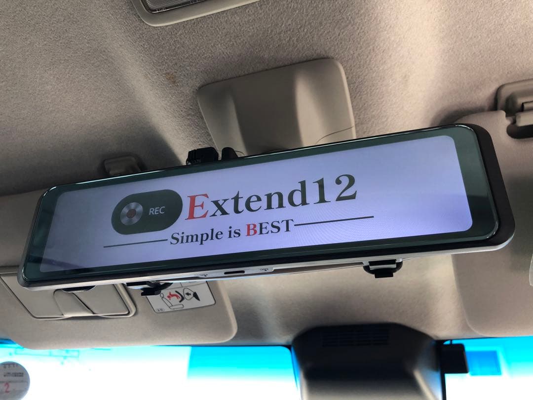 【美品】Extend12 前後カメラ　ミラー型ドライブレコーダー