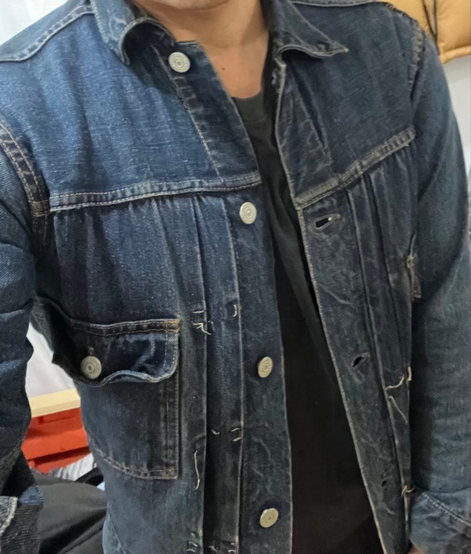 Levi's ヴィンテージセカンド507xx 革パッチ期　濃紺リペア無デニム古着