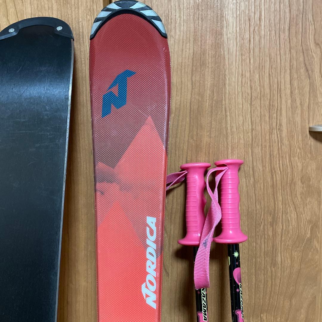 Nordica スキーセット 子ども用 板120cm ブーツ25cm 中古