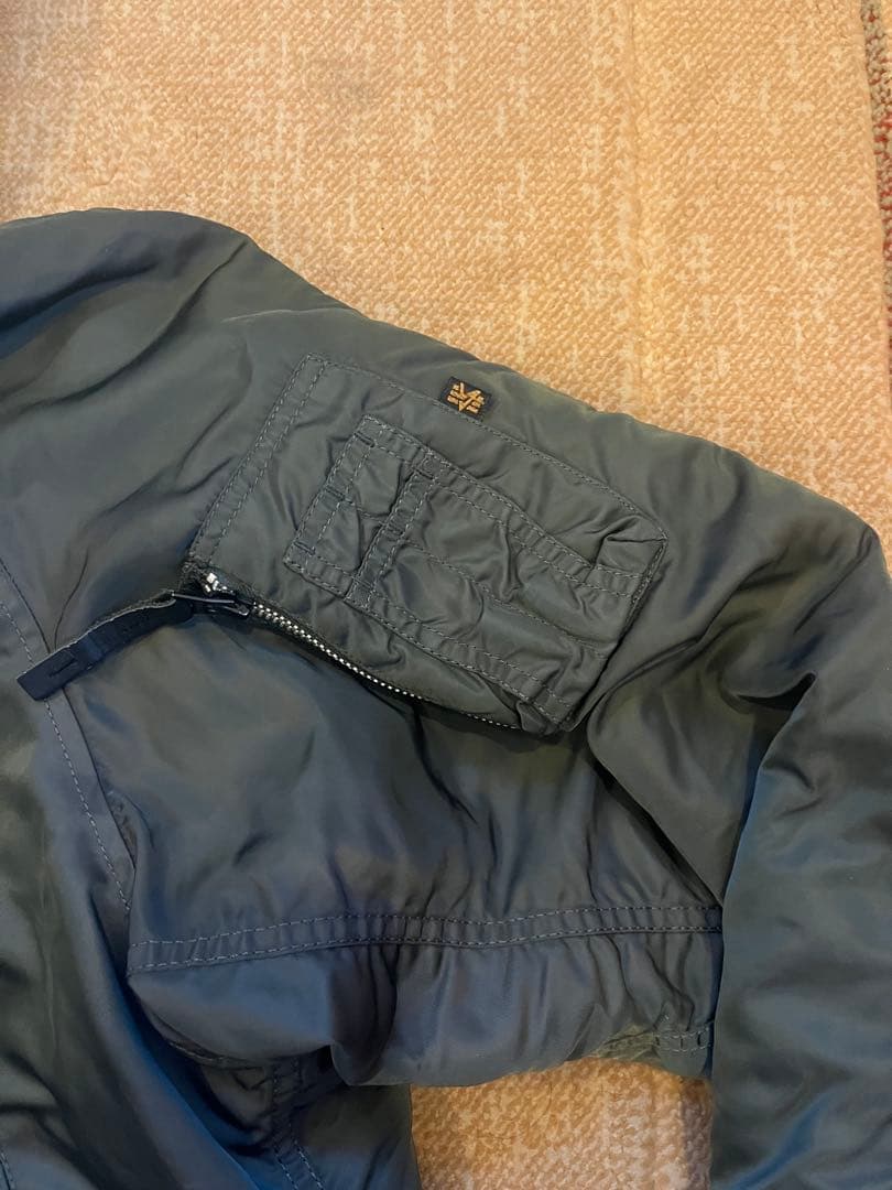 【美品】アルファ N-3B フライトジャケット L ラクーンファー カーキ