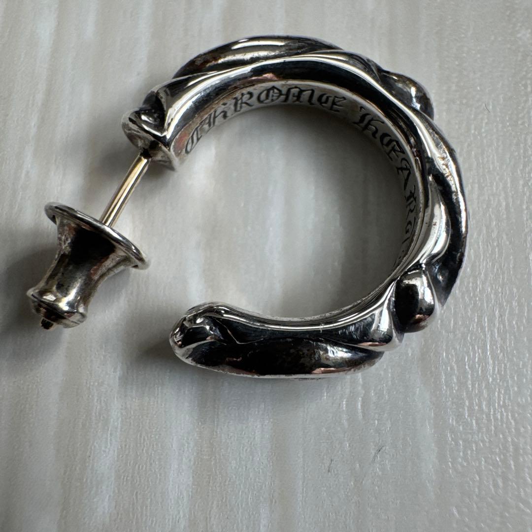 【未使用】CHROME HEARTSクロムハーツ スクロール フープピアス 片耳