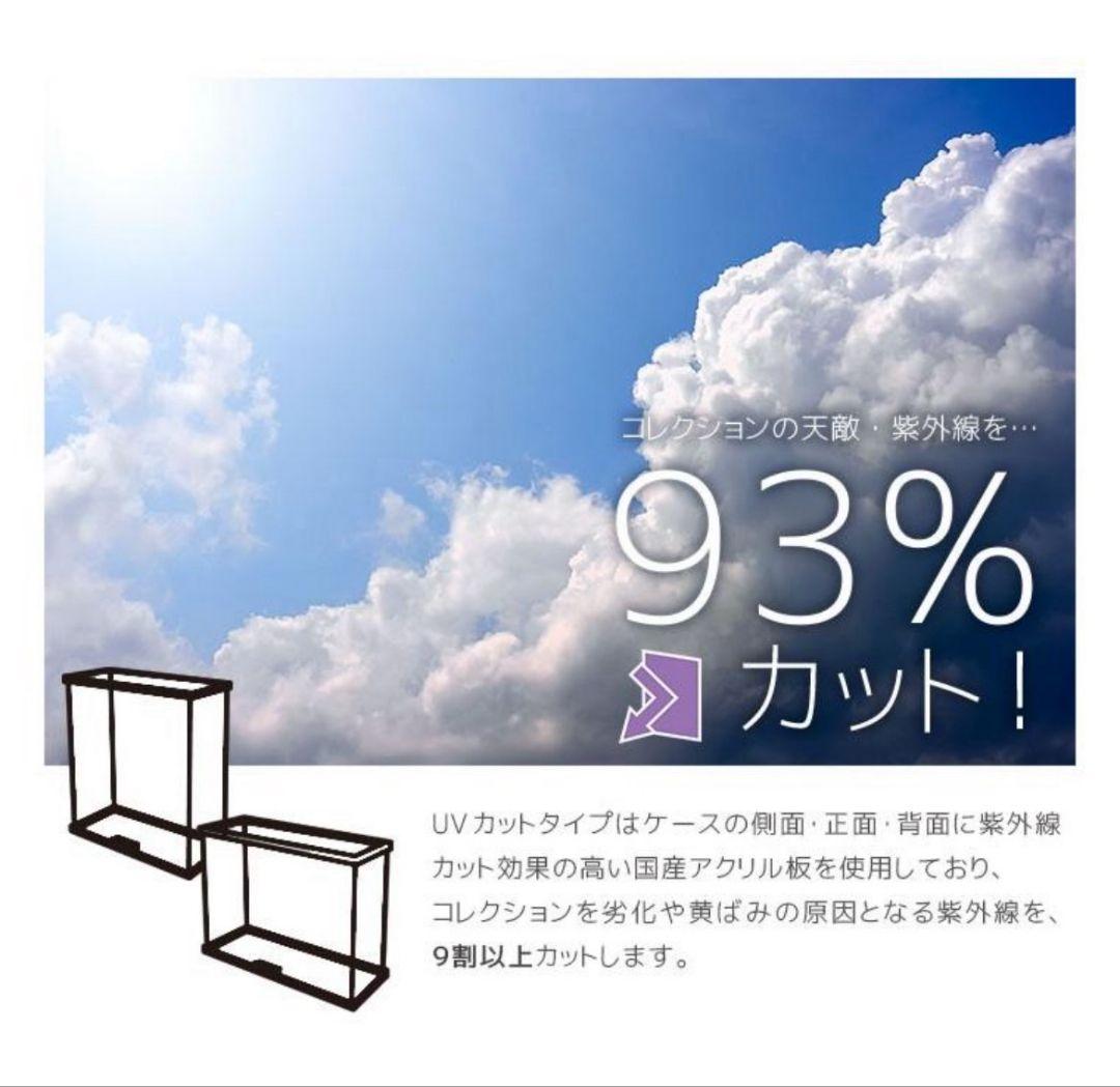 UVカット アクリル コレクションケース 3段セット　背面ホワイト　フィギュア