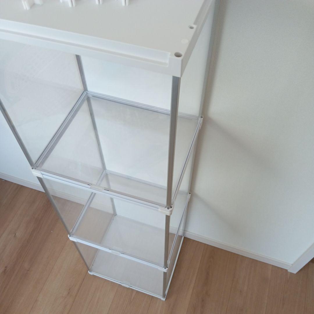 UVカット アクリル コレクションケース 3段セット　背面ホワイト　フィギュア