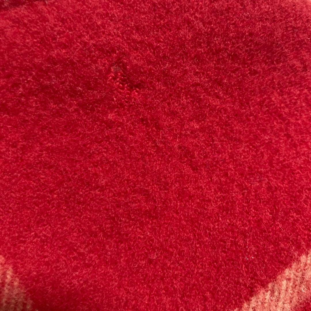 BURBERRY レッド チェック柄 ポンチョ