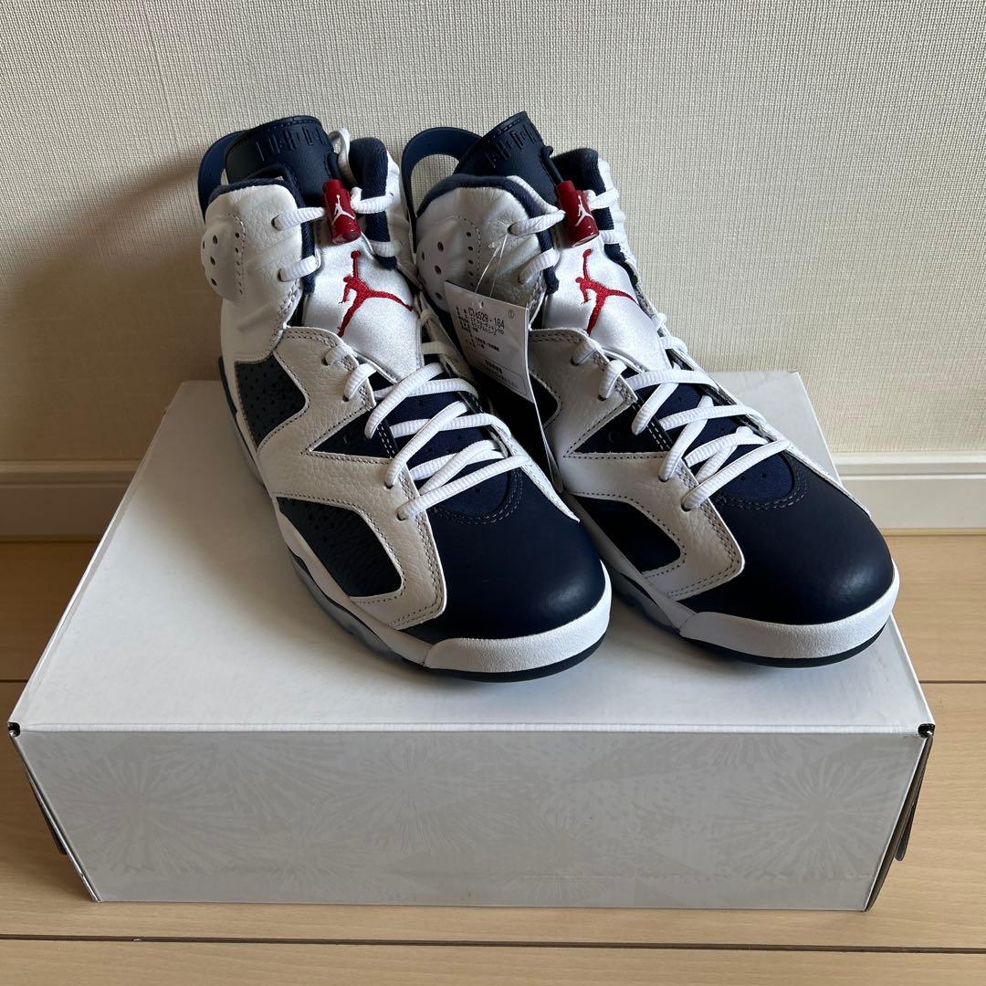 ナイキ エアジョーダン6 レトロ ホワイト ミッドナイトネイビー　27.0cm