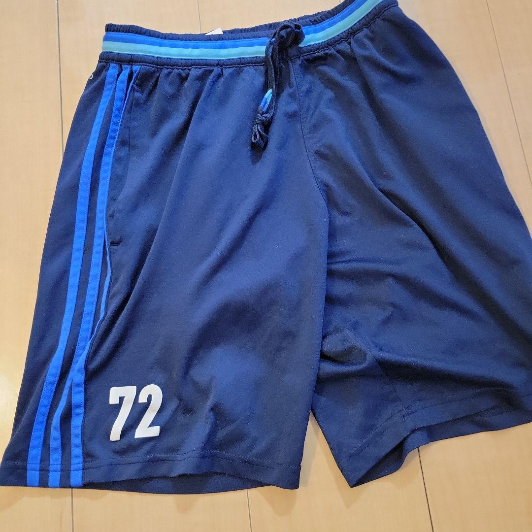 仙台育英高校サッカー部移動着 Lサイズ adidas ポロシャツ ネイビー