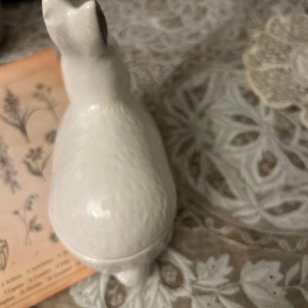 ミニ！フランスアンティークうさぎテリーヌポットバニーラビットミシェル・コーガン