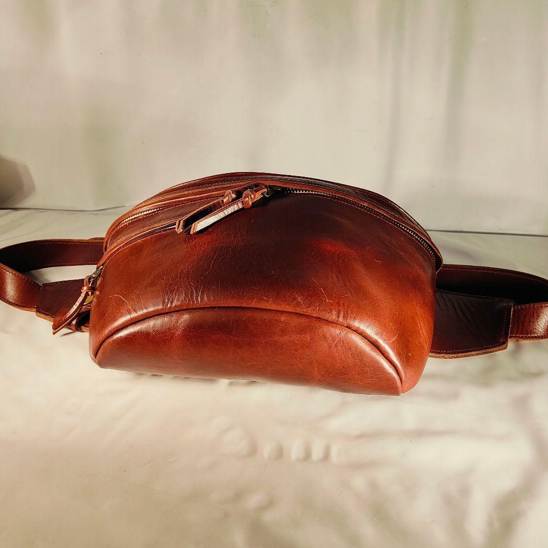 割引価格中【極上完売品】The child mind 高級極厚革ボディバッグ