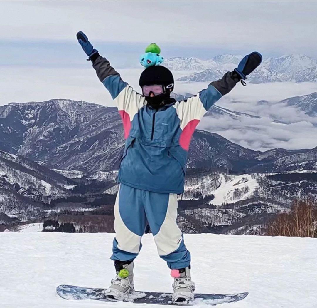 868スノーボードウェア(子ども用) ブラウン/ネイビー Mサイズ/140cmの