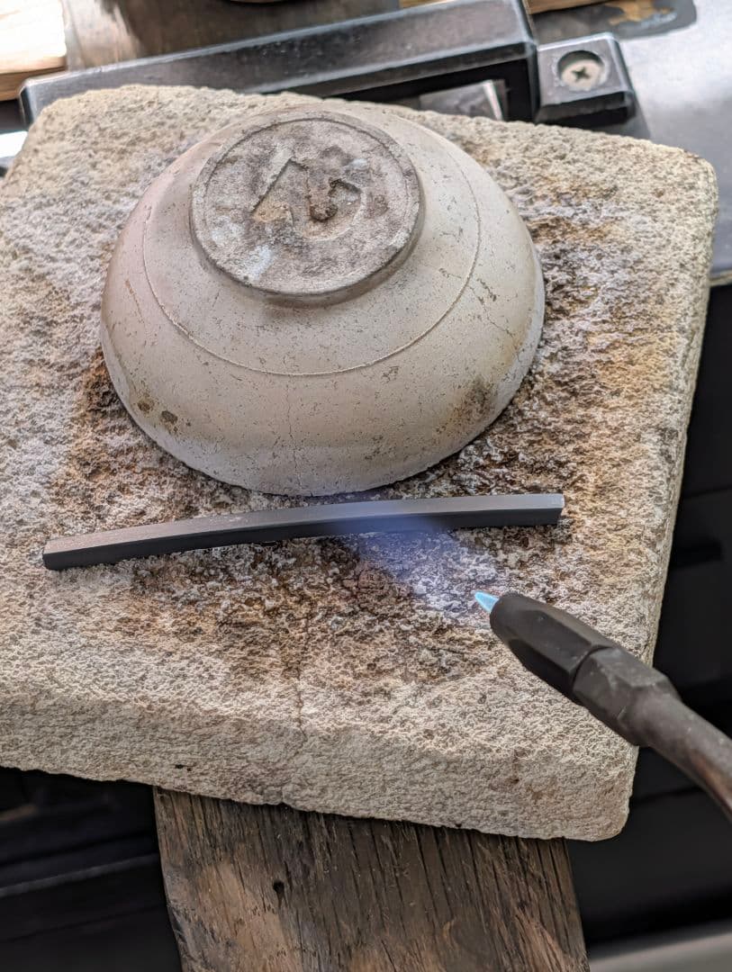 K18 ハンドメイド バングル 約12.4g