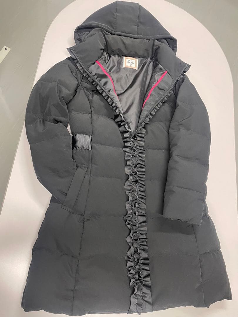 ピクシー ハート ダウン QVC 美くびれフリルコート 黒 - メルカリ