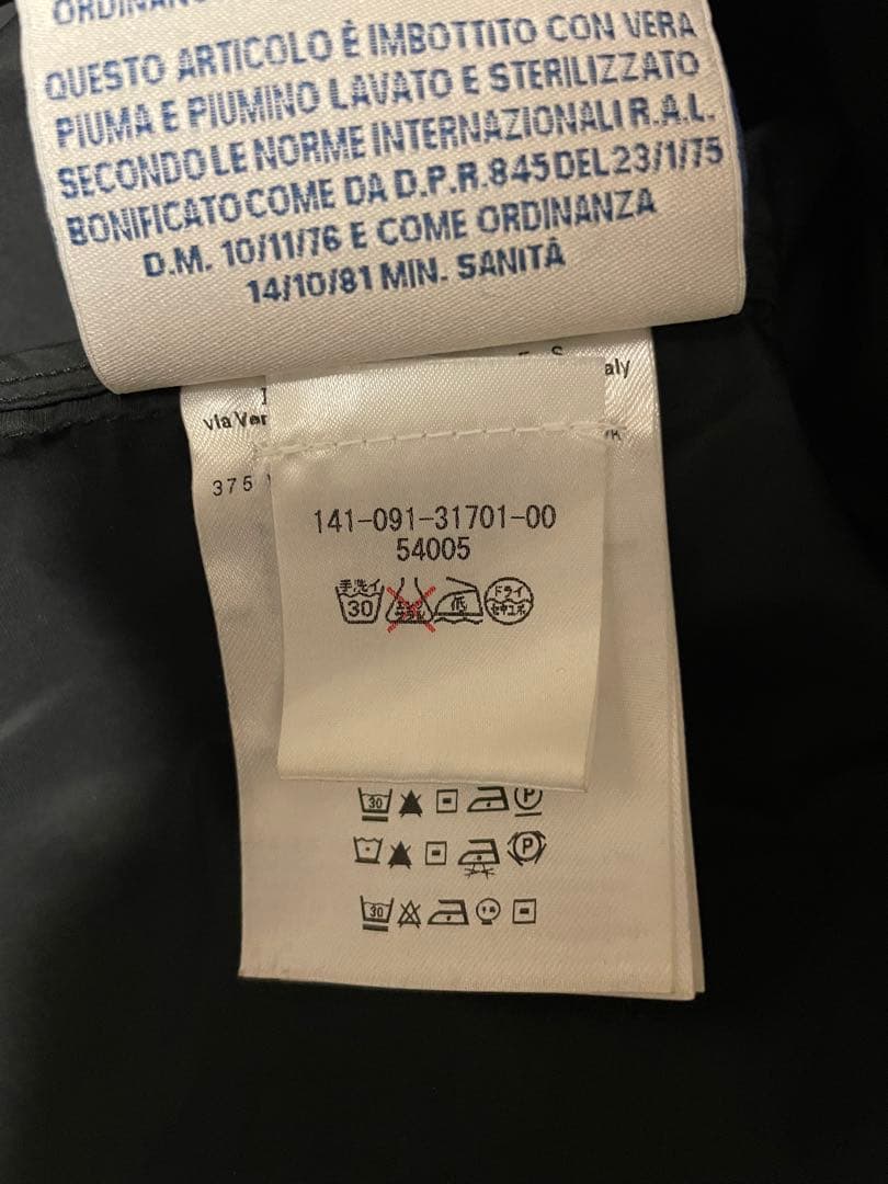 モンクレール 黒 ステンカラーコート メンズ サイズ1