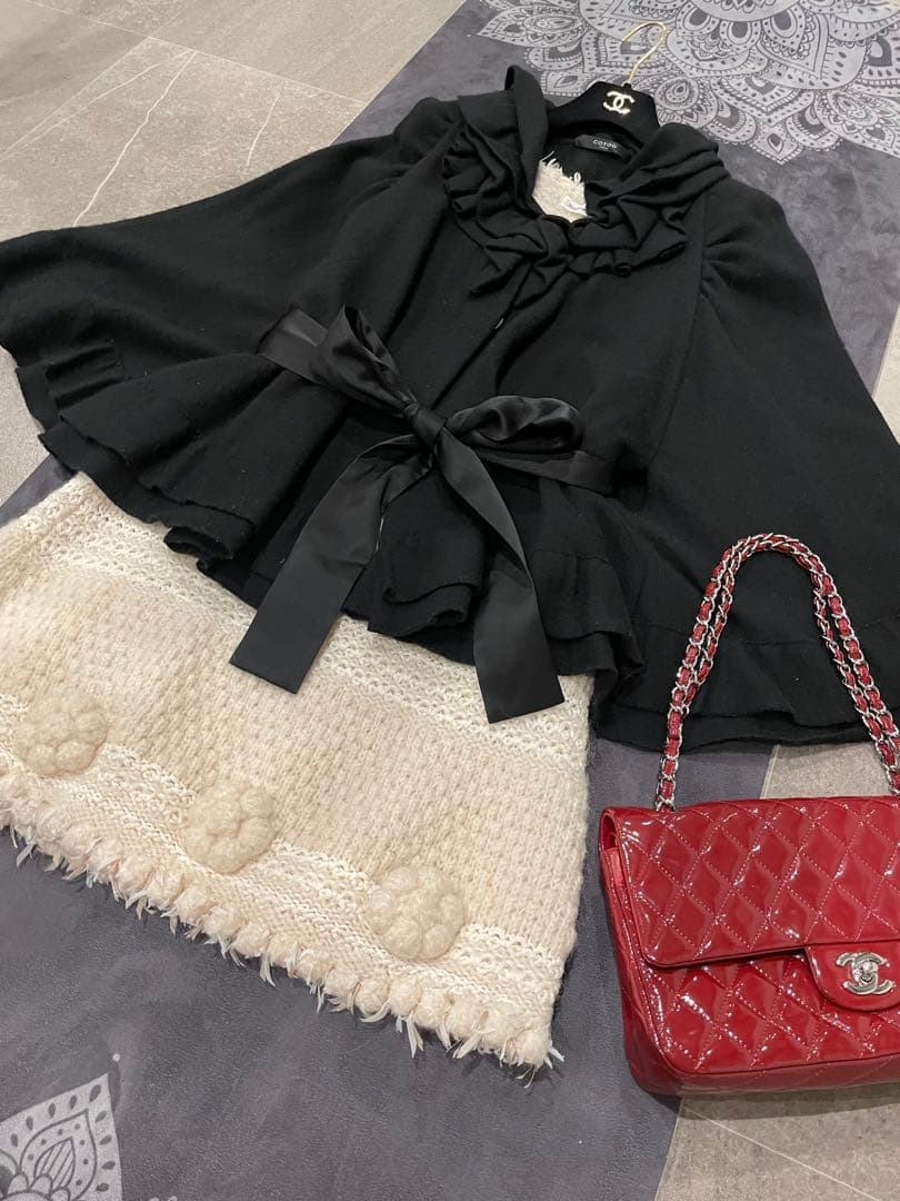 COTOO 2way華やかケープコート　幼稚園ママ　通園通学　お受験　コンサバ