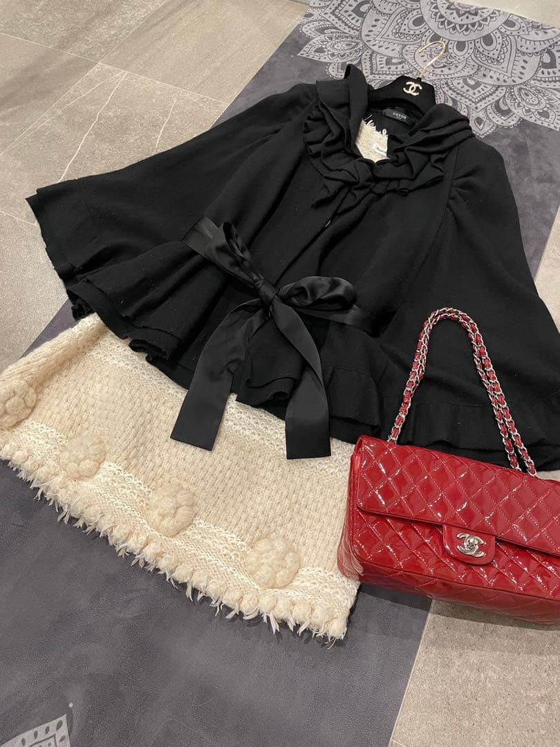 COTOO 2way華やかケープコート　幼稚園ママ　通園通学　お受験　コンサバ