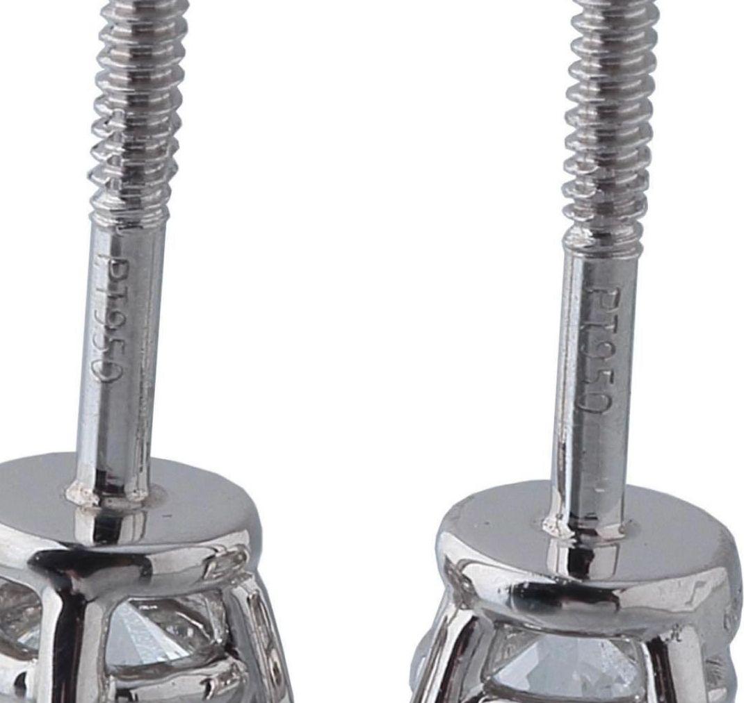 ティファニーダイヤモンドピアス0.43ctGカラーVS1/VS2スクリューポスト