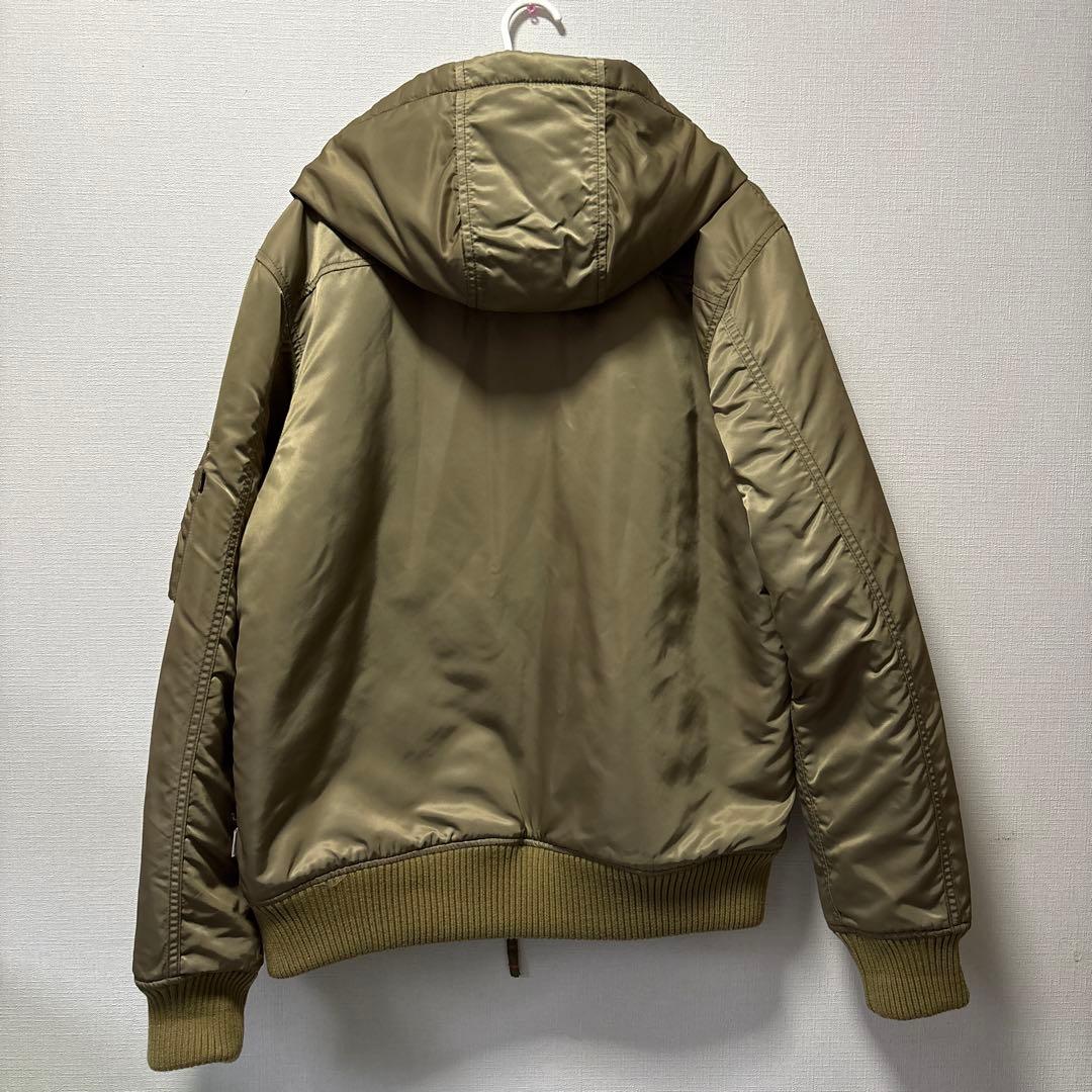 ALPHA INDUSTRIESサーモライトフルジップ　ベージュ　メンズXL