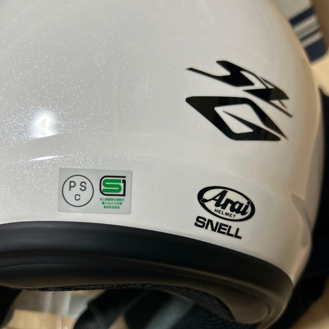 Arai SZ-Gジェットヘルメット グラスホワイト＜57.58cm＞♪