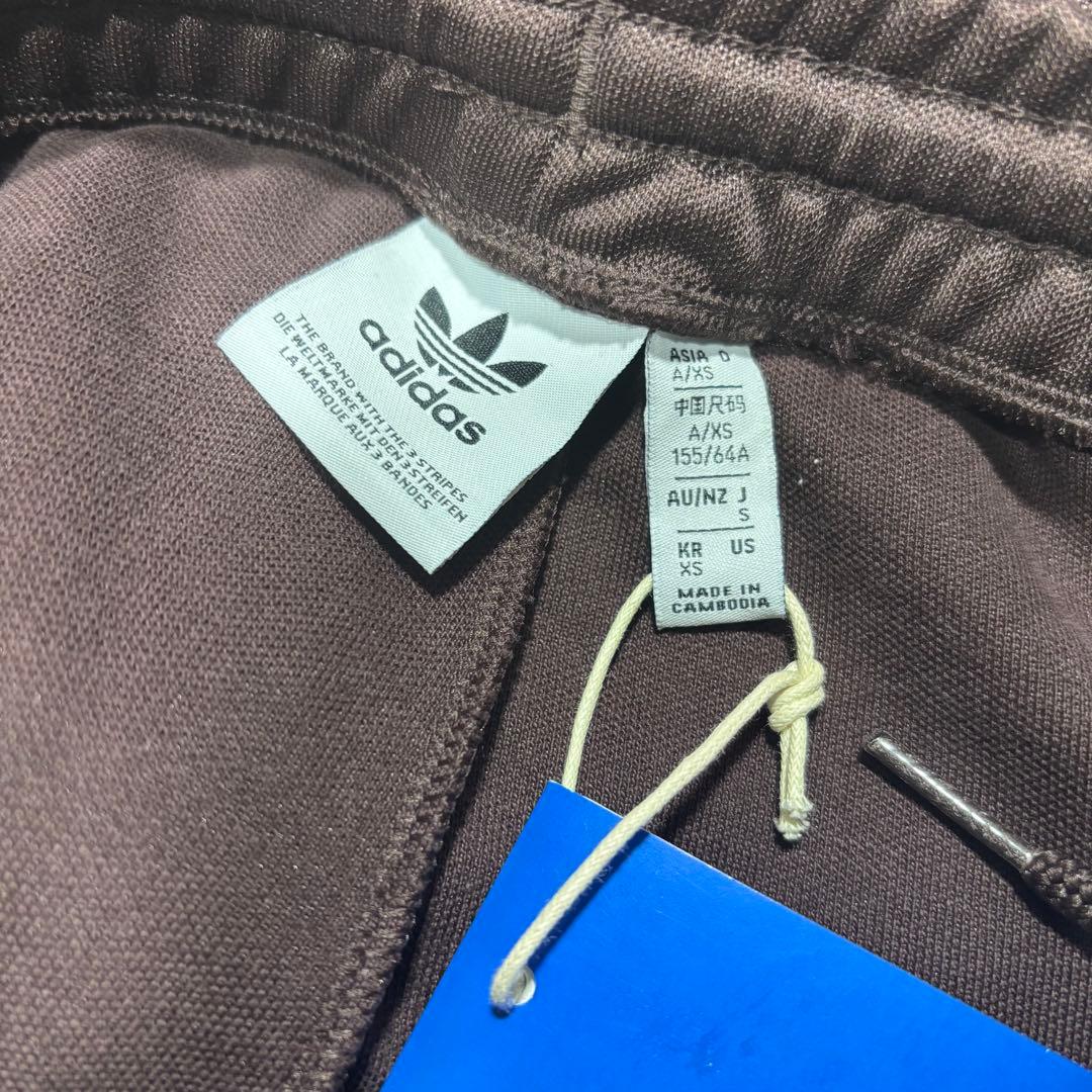 ☆人気　adidas ジャージ　トラックパンツ　ブラウン×ピンク　XS