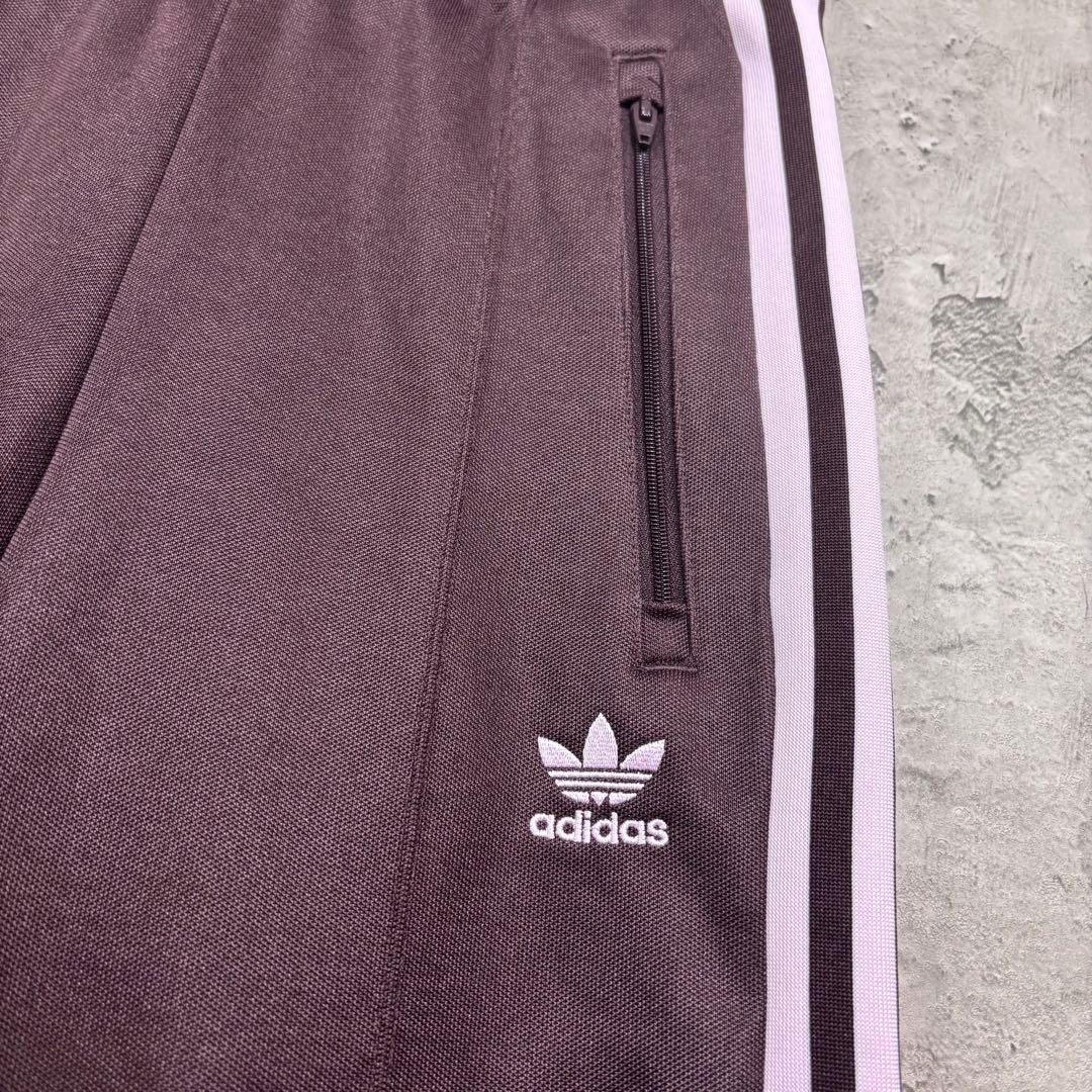 ☆人気　adidas ジャージ　トラックパンツ　ブラウン×ピンク　XS