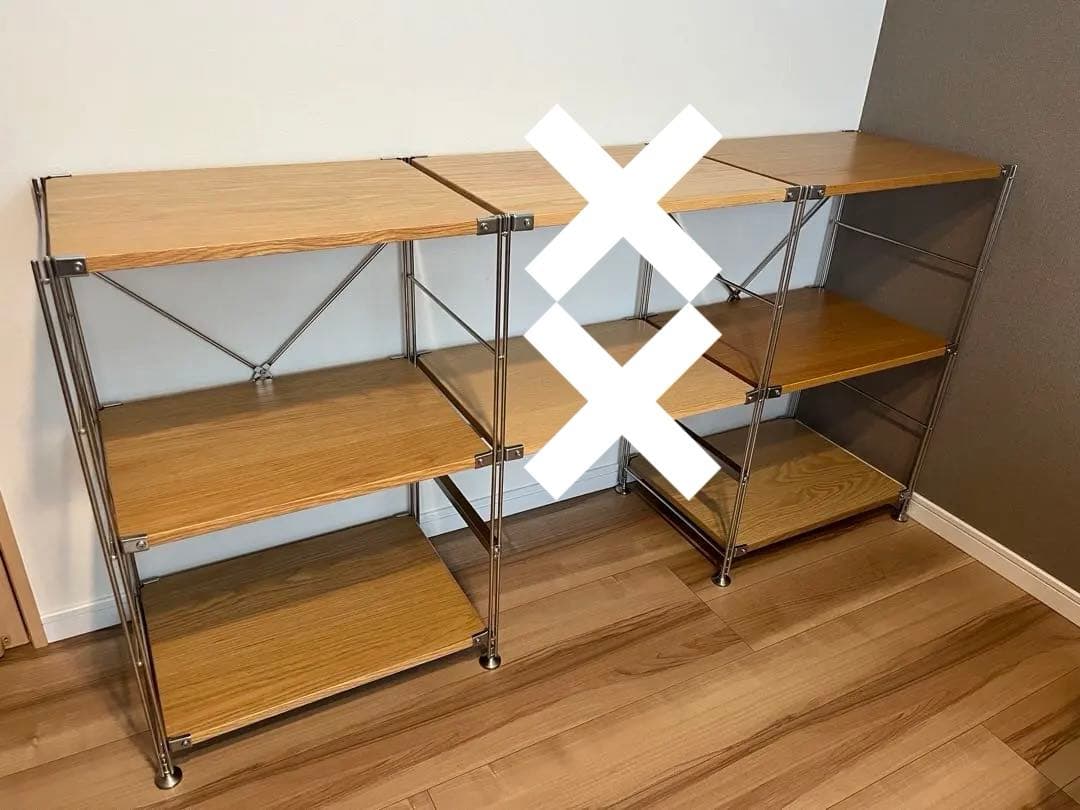 【引き取り限定】無印良品　ステンレスユニットシェルフ　小