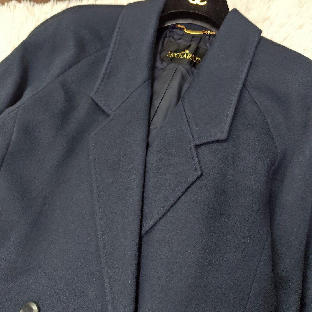 カシミヤ100%】ダブルブレストロングコート エンチャリオット
