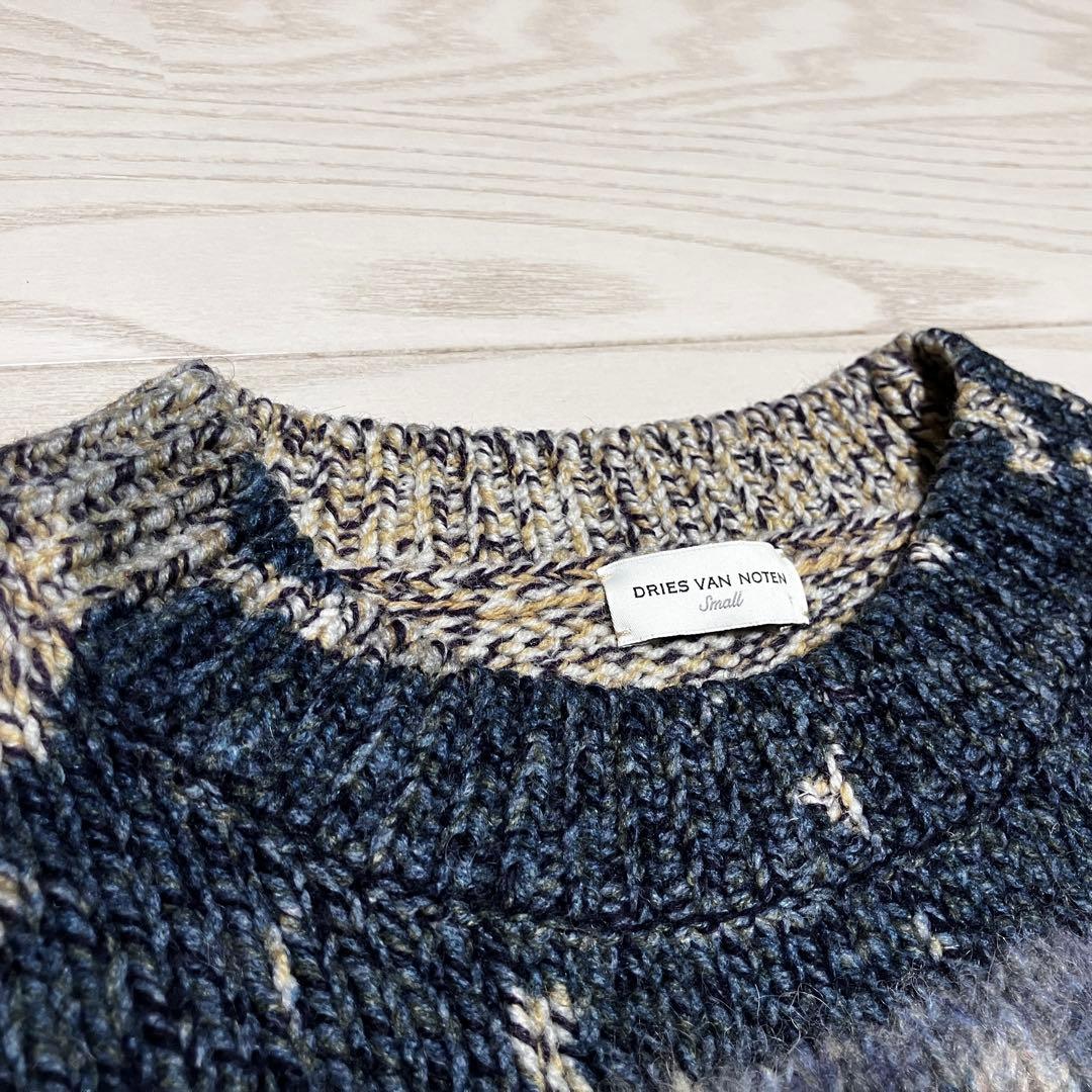 23年AW Dries Van Noten リーフ柄 ニット セーター アルパカ - メルカリ
