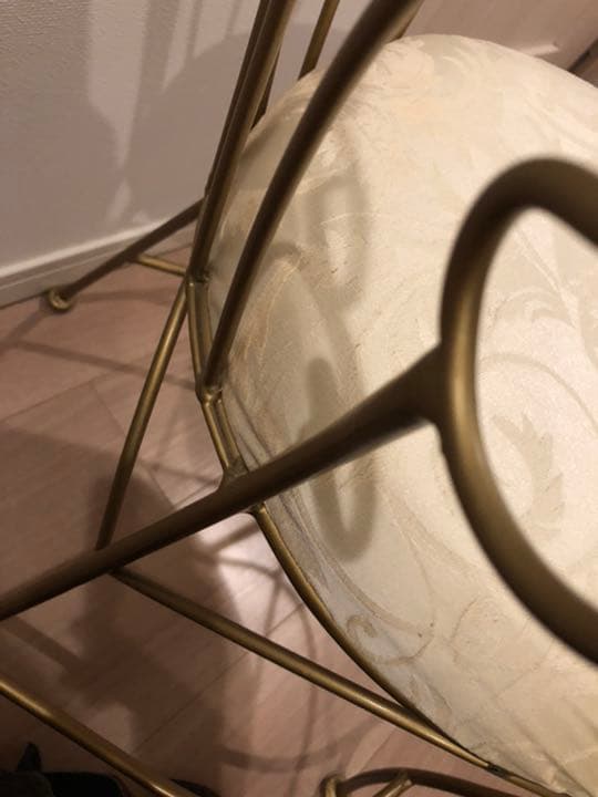 アイアン椅子♪アンティーク風チェア　ゴールドローラアシュレイ