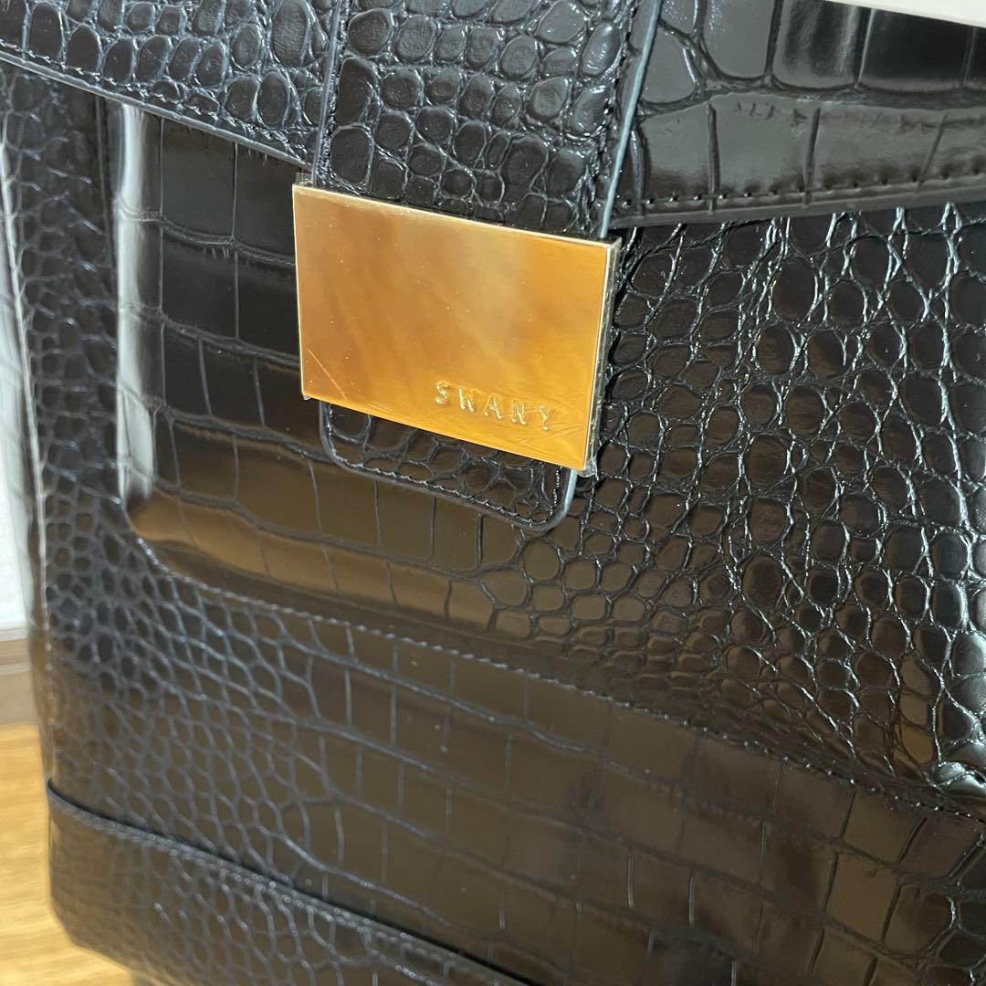 【新品未使用】スワニー SWANYトートキャリー　クロコ型押　４輪　Lサイズ