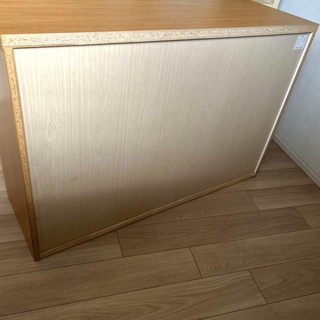 たのめる便】ニトリサイドボード/食器棚 モデナ2 120LBR ガラス扉 家具