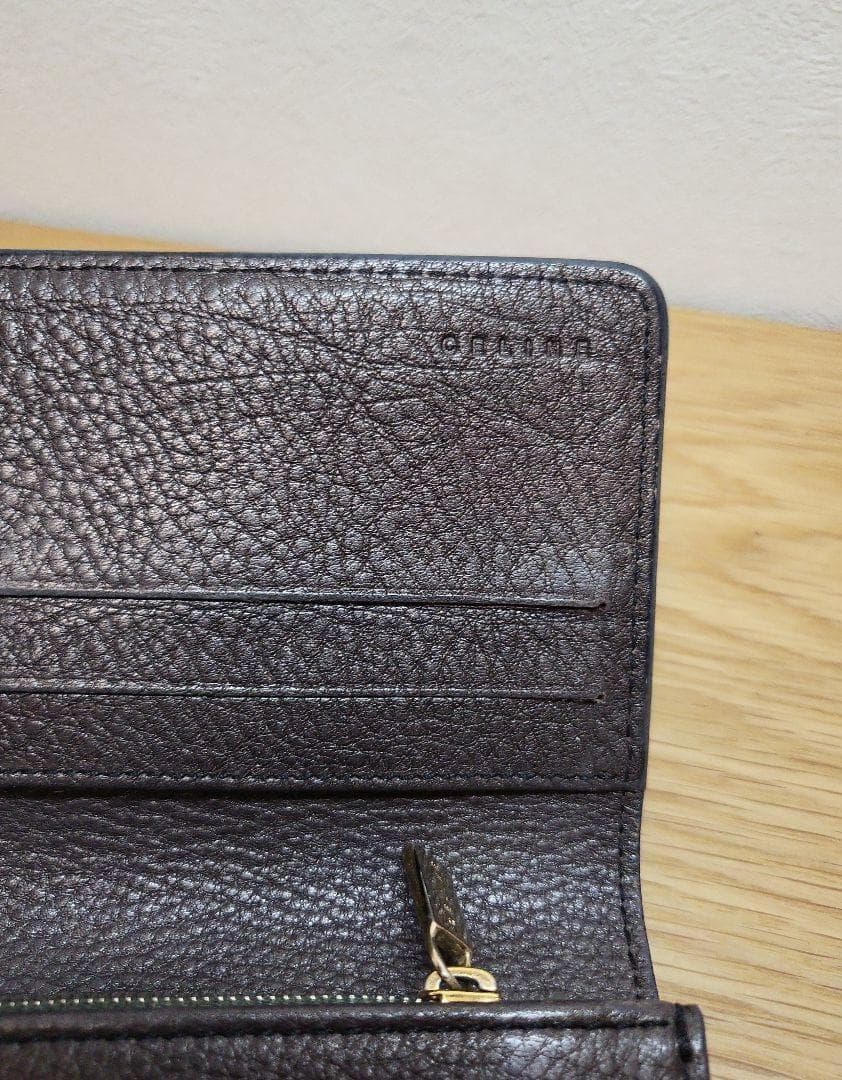 必見 CELINE セリーヌ レザー 長財布 トリオンフ ブラウン系 人気 高級
