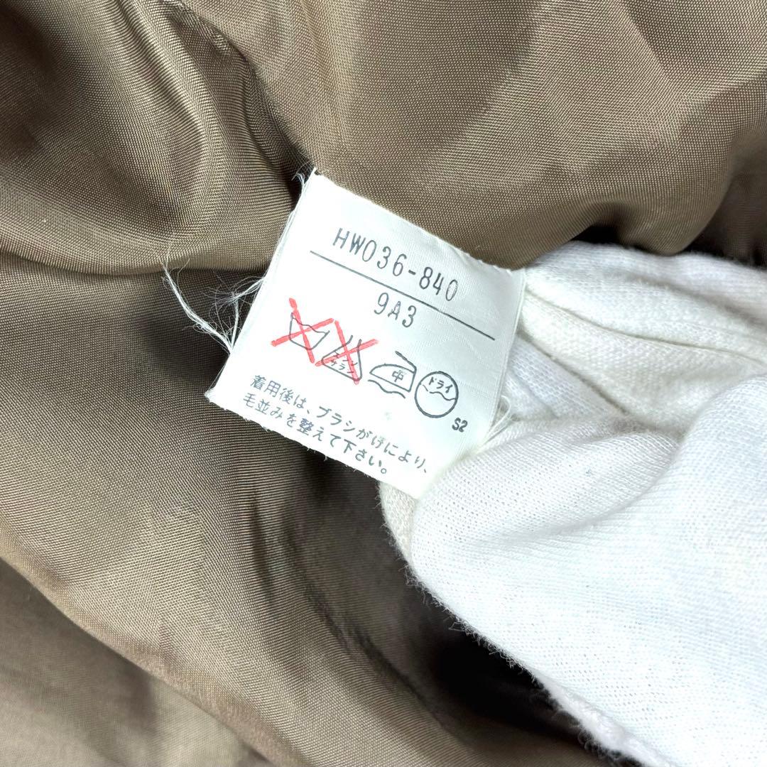 美品 イヴサンローラン 丸襟 ウール ロングコート ブラウン M - メルカリ