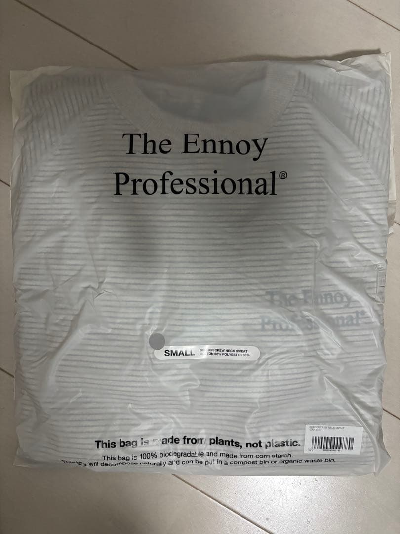 トップス ENNOY Border Crew Neck Sweat \"GRAY\"