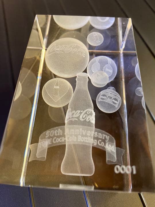 激レア　コカコーラ50周年記念クリスタルガラス