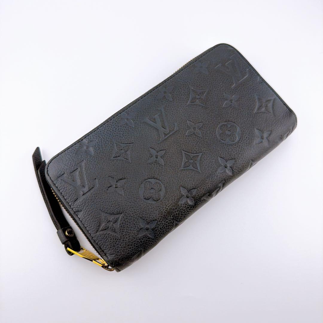 【美品】ルイヴィトン モノグラム アンプラント ジッピーウォレット 黒