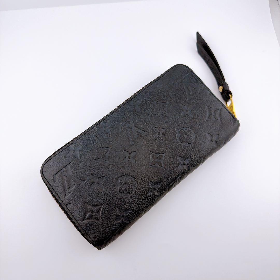 【美品】ルイヴィトン モノグラム アンプラント ジッピーウォレット 黒