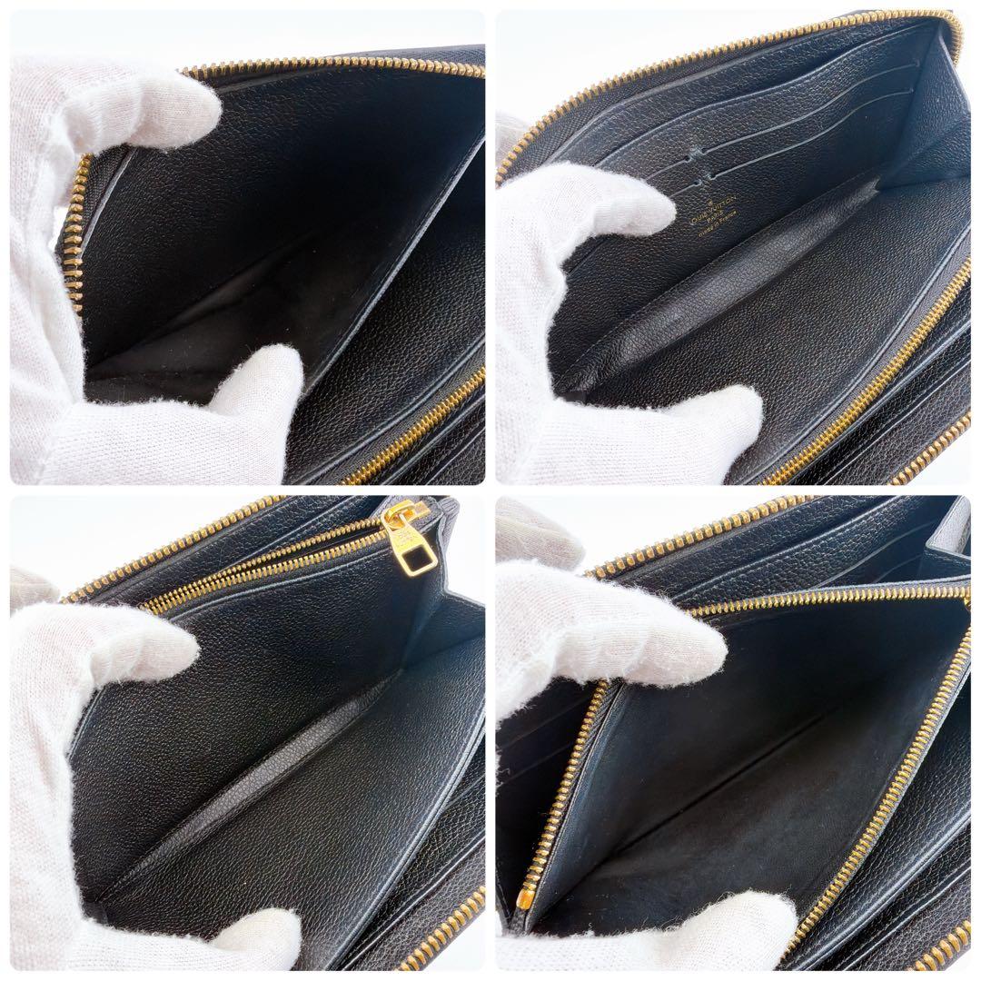 【美品】ルイヴィトン モノグラム アンプラント ジッピーウォレット 黒