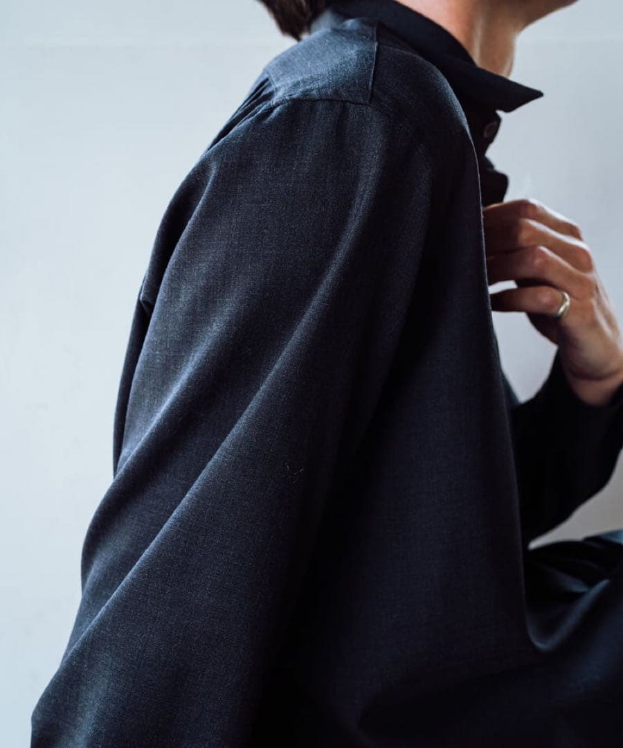 WRAVEE ウール レギュラーカラー シャツ ドレスシャツ - メルカリ