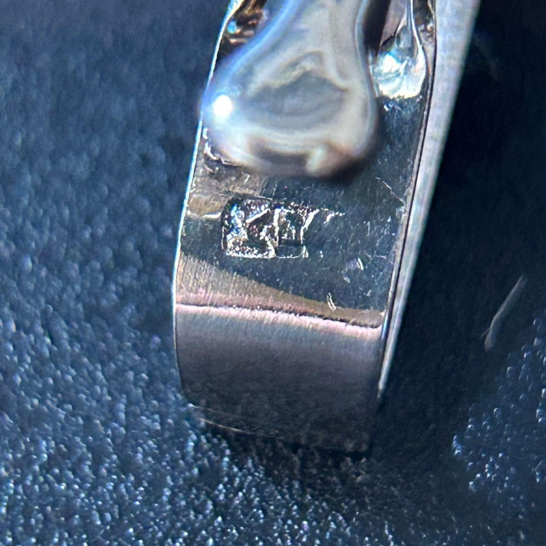 1015サトゥルヌスさん 18K刻印 シルバーに天然石オパール ネクタイピン・タ