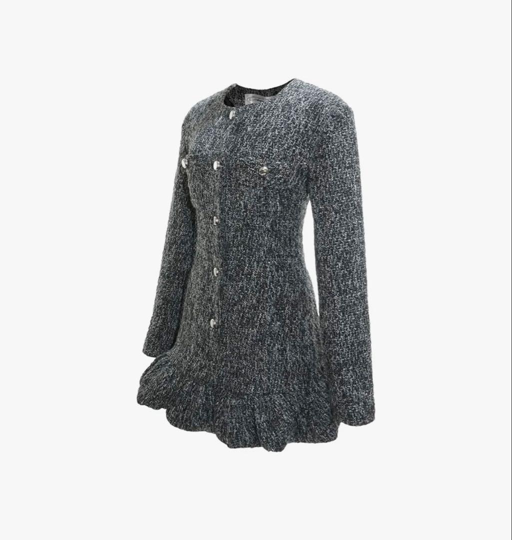 ワンピース theredthread S tweed balloon dress mini