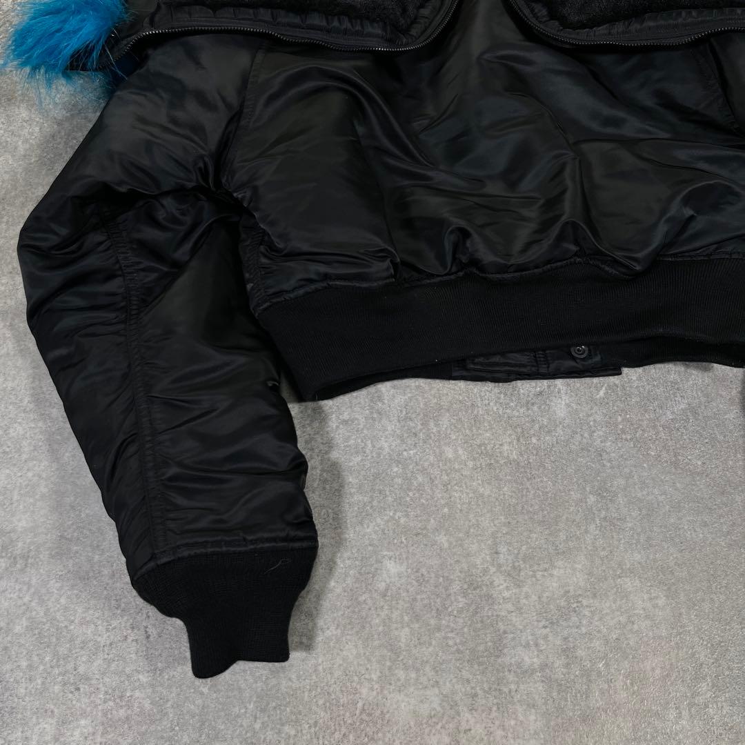 アルファ X-girl フライトジャケット　N-2B ショート丈 S ブラック