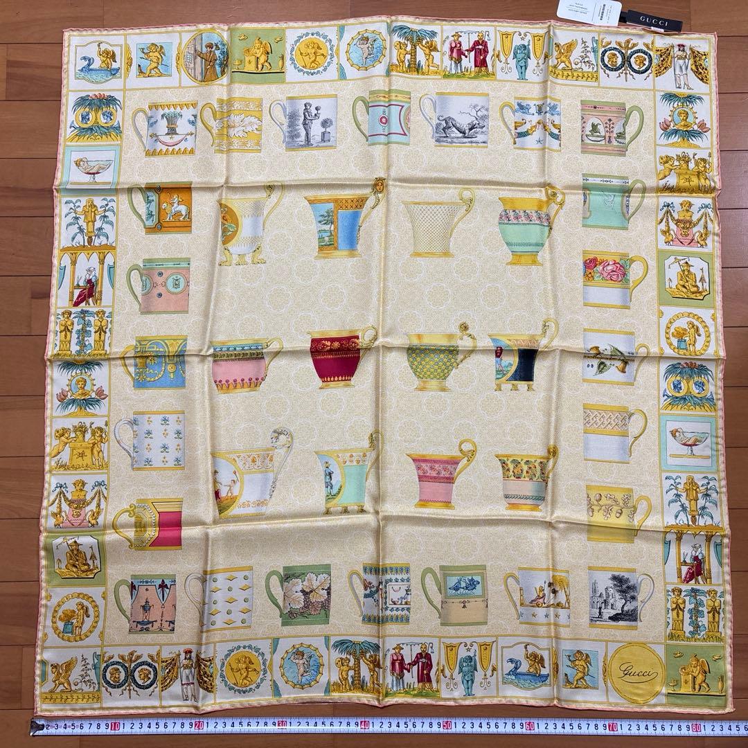 Holo様専用】GUCCI グッチ スカーフ イエロー カップ柄 エンジェル