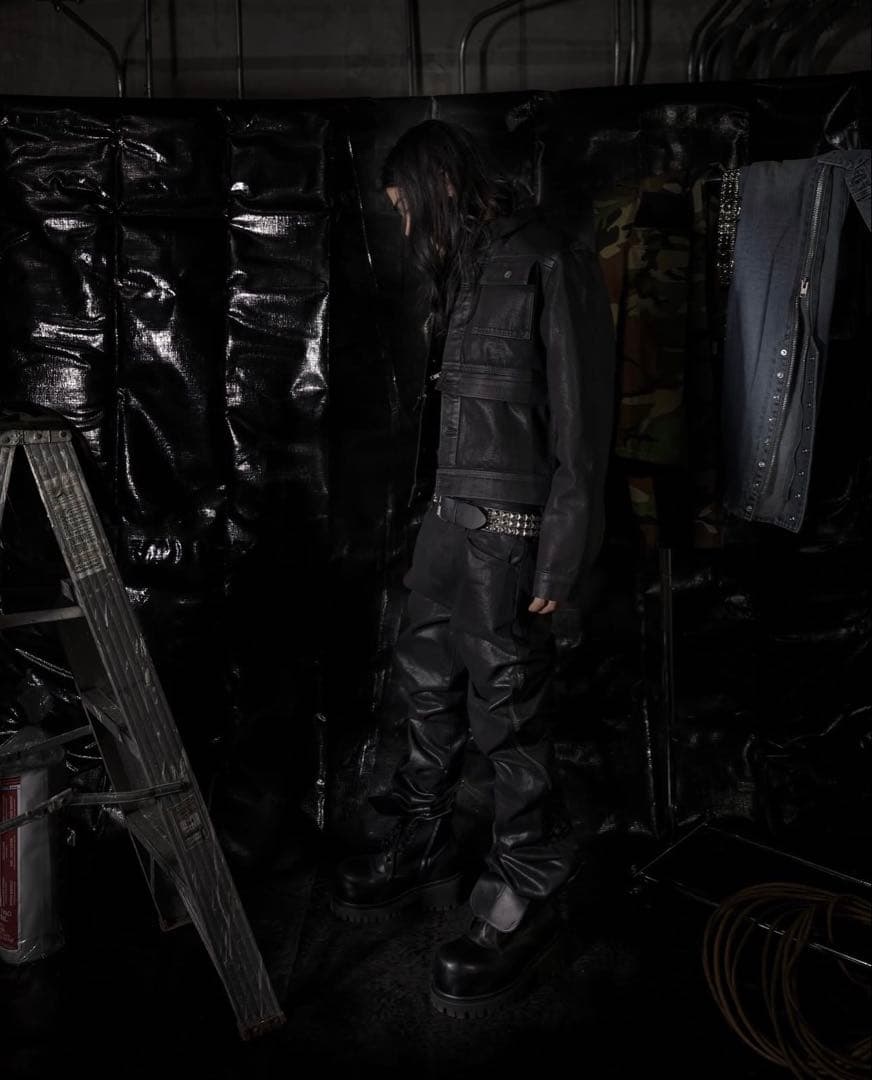 ジャケット・アウター no mass prod 008GLM WAXED DENIM JACKET S