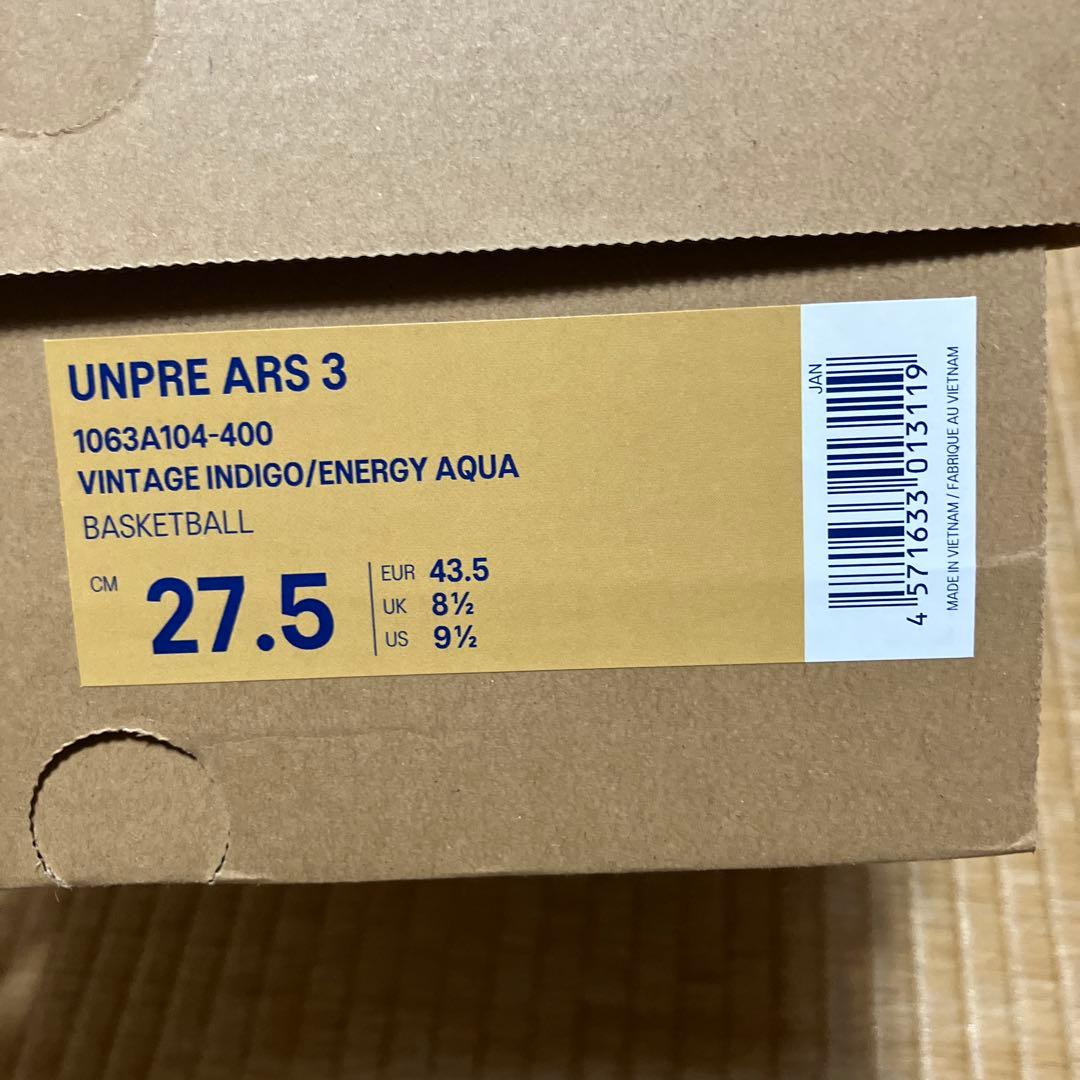 UNPRE ARS 3 バスケットボールシューズ 27.5cm