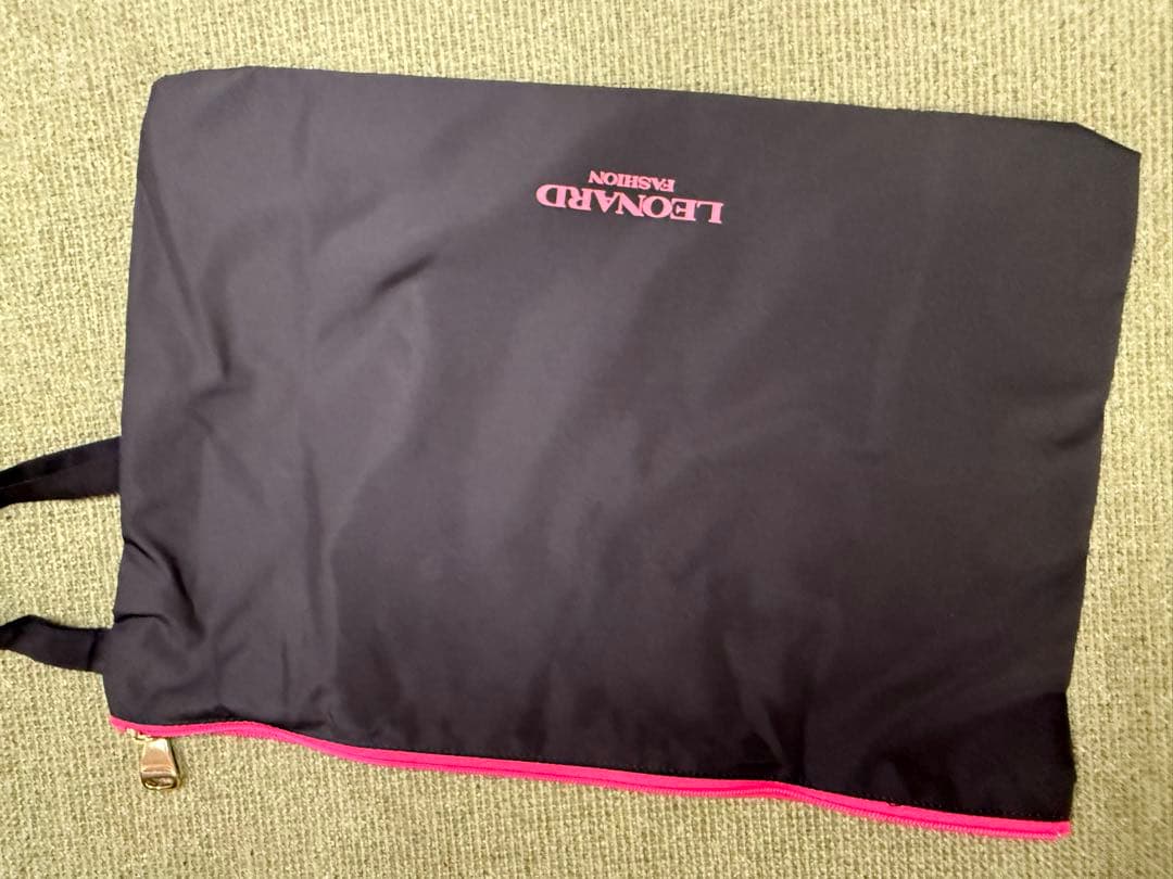 レオナール レインコート フラワー柄 ポリエステル　3size 袋付き付